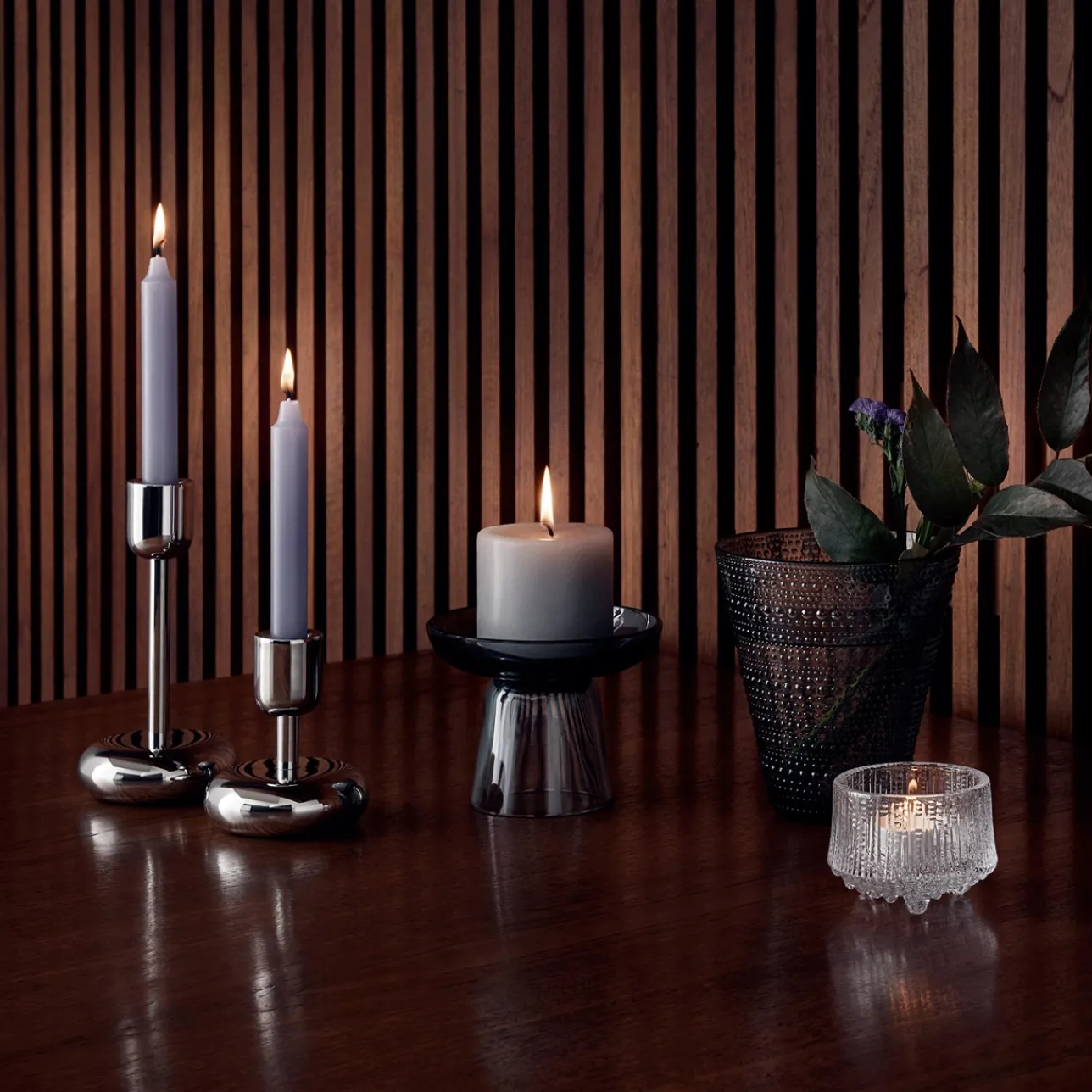 Kynttilänjalka 183mm teräs|IITTALA New