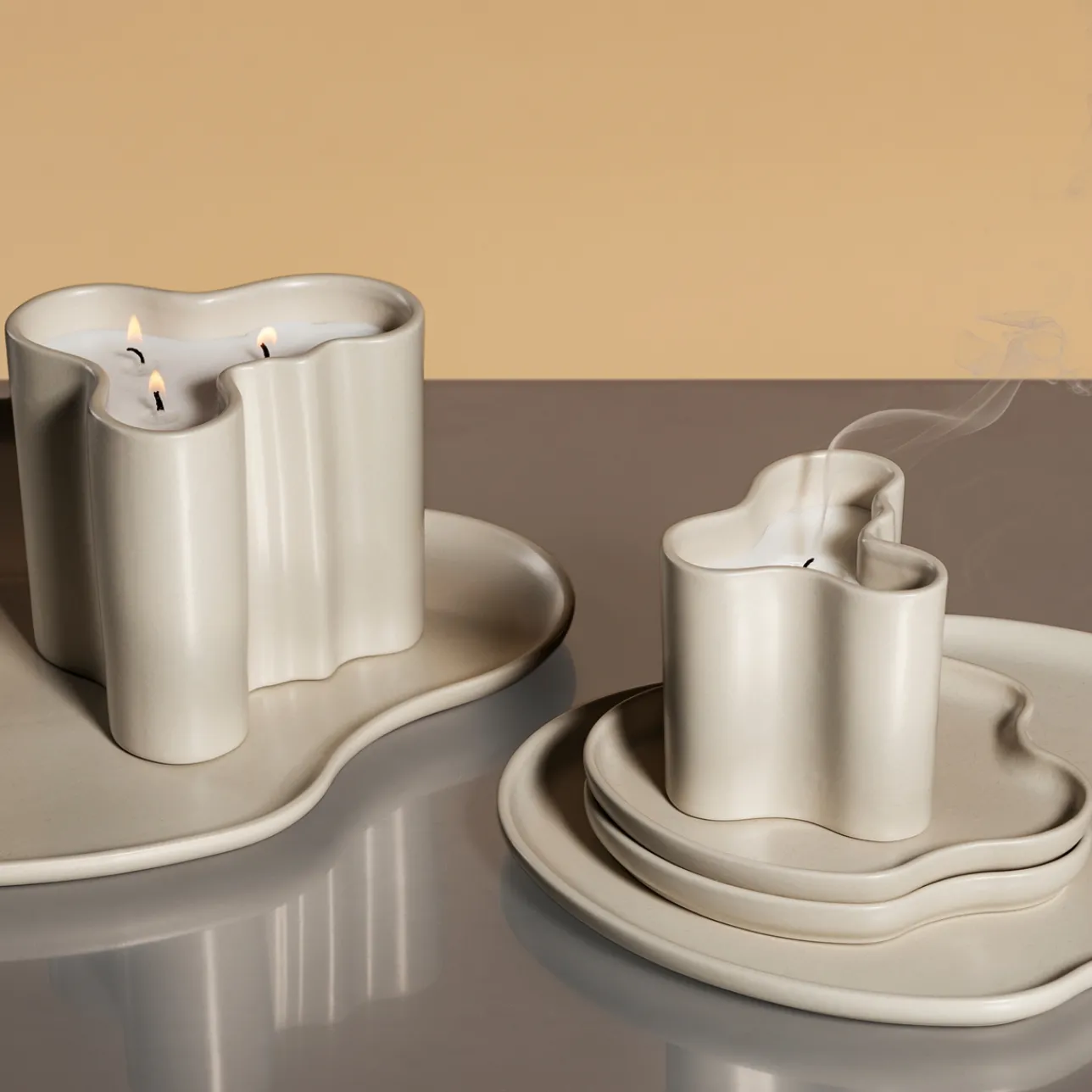 Tuoksukynttilä 11cm hiekka|IITTALA Hot